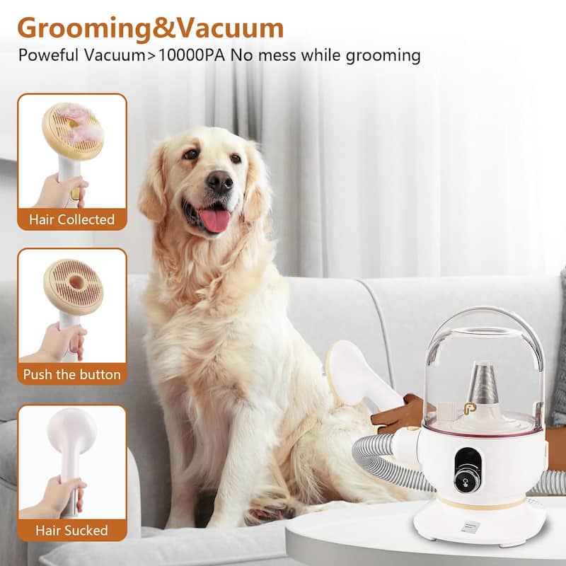 5-in-1 Pet Grooming Vacuum for Shedding Pet Hair - N/A
