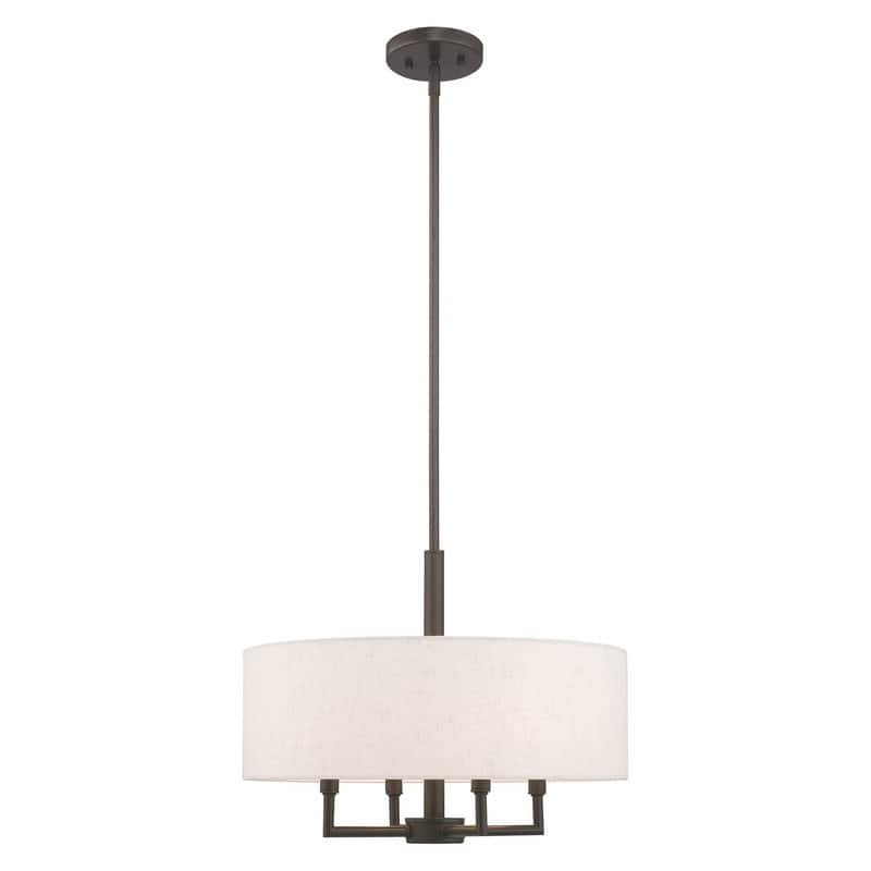 Livex Lighting 4-light Drum Shade Pendant Chandelier, 42604