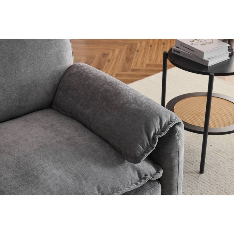 Chenille Oversized Lounge Chair with Thick Cushions and High Back Support Wide Seat