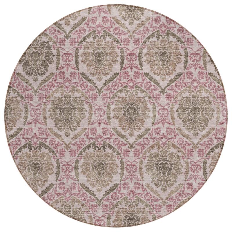 HomeRoots Medallion Transitional Rectangle Outdoor Rug
