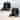 Black Outdoor Dusk to Dawn Wall Sconce Light - Set of 2