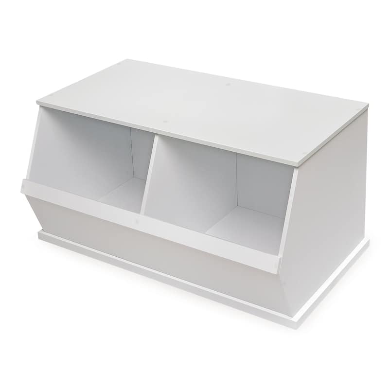 Badger Basket Two Bin Stackable Storage Cubby