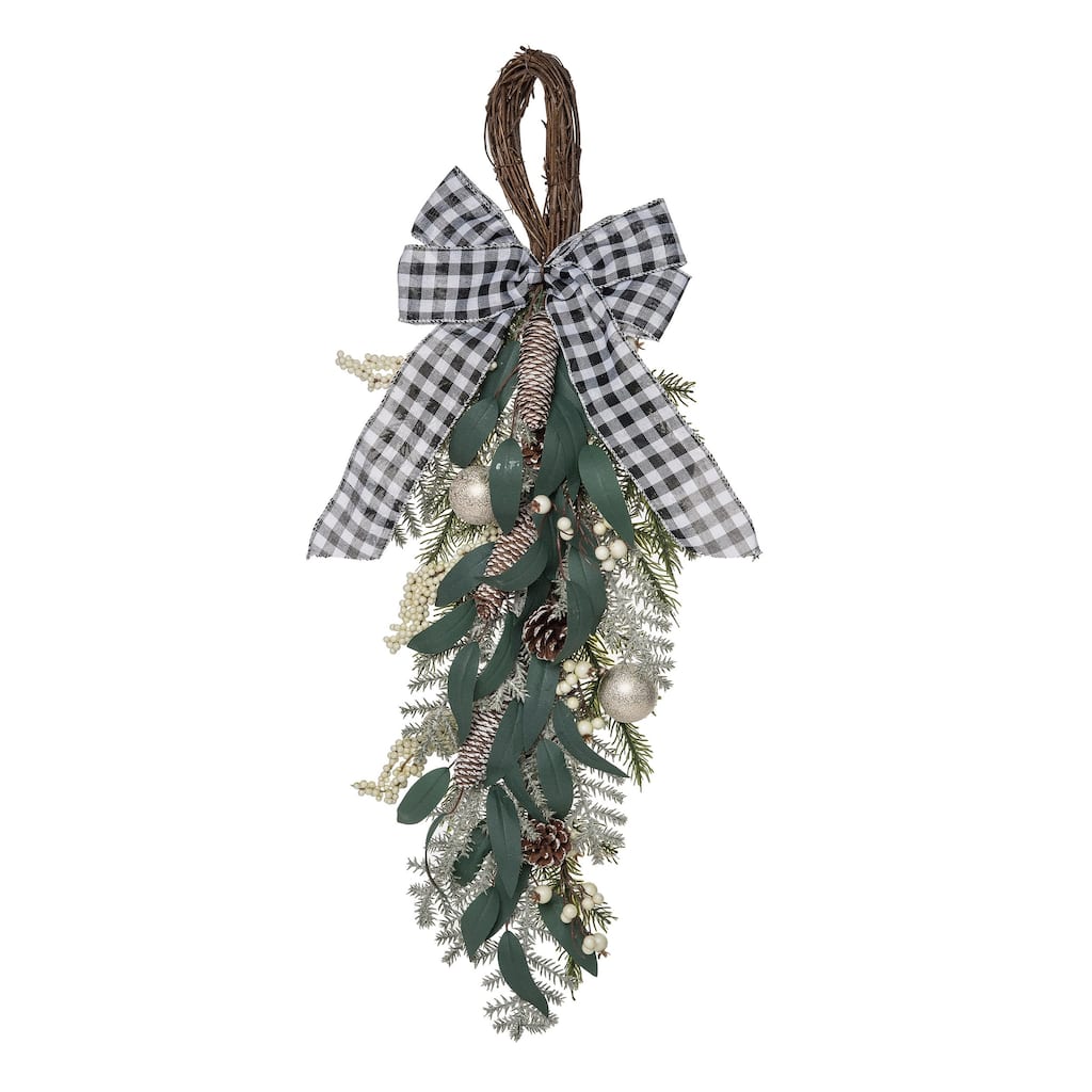 Transpac Natural Fiber 32 in. Multicolored Christmas Berry Ornament Drop - Multicolor