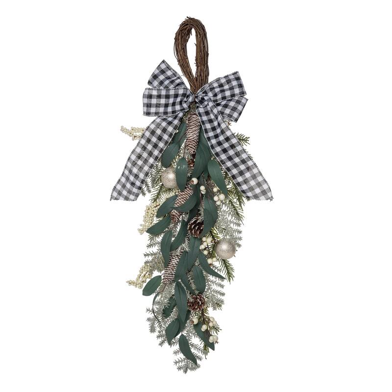 Transpac Natural Fiber 32 in. Multicolored Christmas Berry Ornament Drop - Multicolor