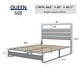 preview thumbnail 7 of 5, Queen Size Metal Platform Bed Frame with Functional Headboard Shelf and Built-in Charging Ports, LED Lighting