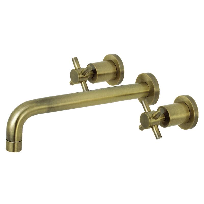Kingston Brass Concord 3-Hole Wall Mount Roman Tub Faucet - Antique Brass