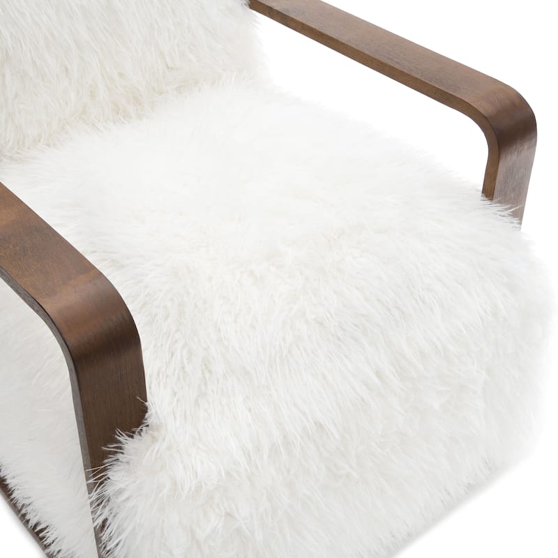 Furniture of America Neyra Modern 28-inch Faux Fur Accent Arm Chair