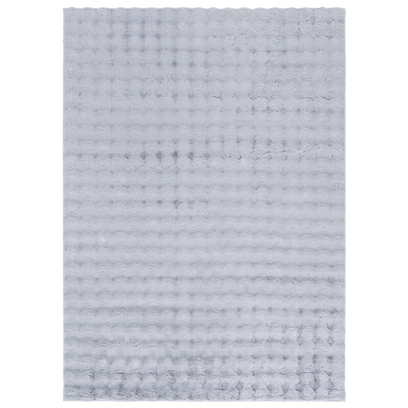 SAFAVIEH Faux Rabbit Bubble Ondine Machine Washable & Slip Resistant Shag Rug - 5' x 7' - Grey