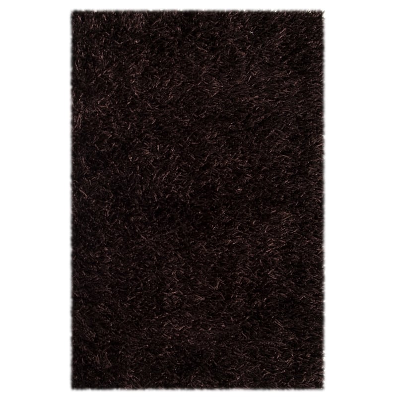 SAFAVIEH Handmade New Orleans Shag Area Rug - 2' x 3' - Chocolate/Chocolate