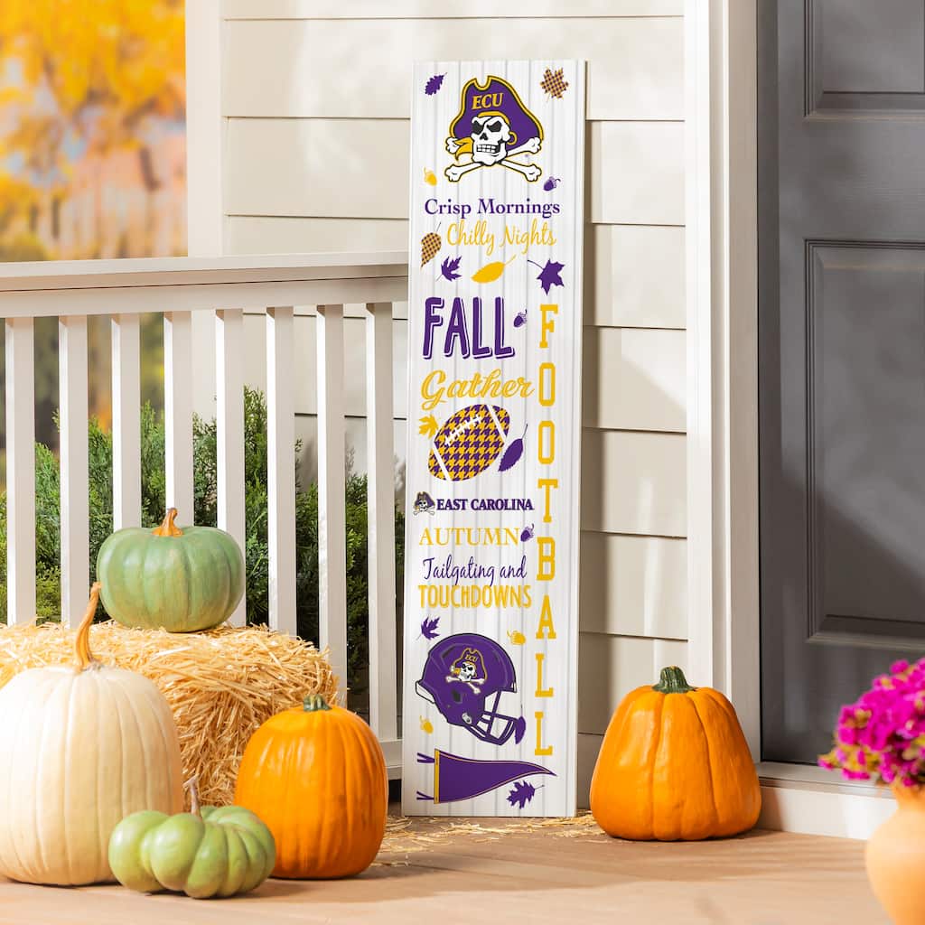 47" Double Sided Seasonal Porch Leaner, East Carolina University - 47" x 11.25"