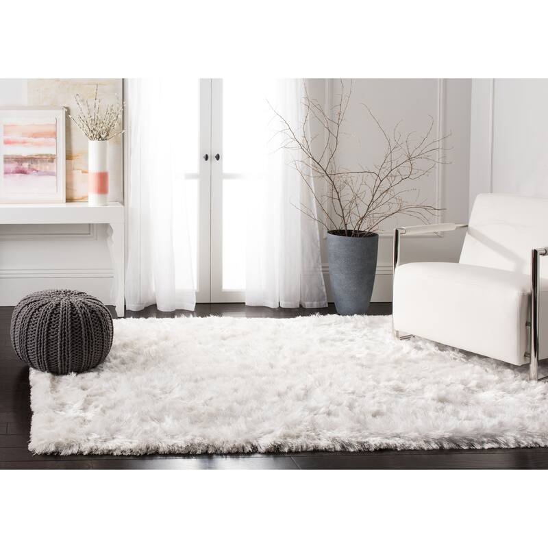 SAFAVIEH Handmade Ocean Shag Lyse Glam 2.5-inch Thick Rug