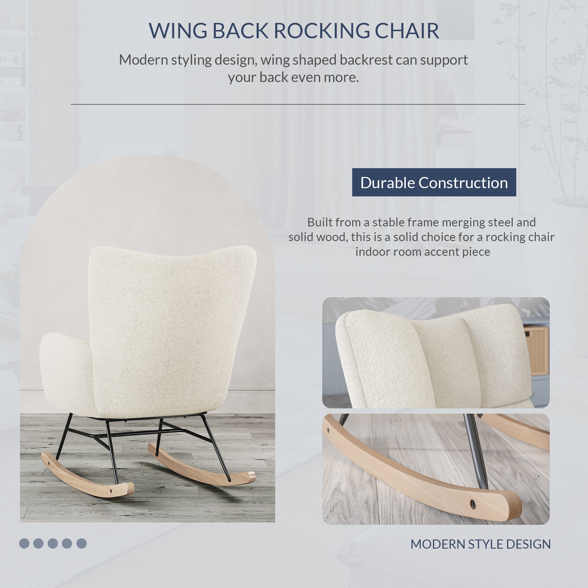 Belleze modern shop rocking chair