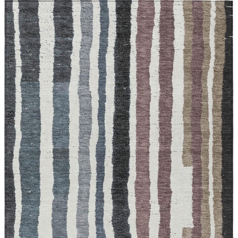 HomeRoots Striped Transitional Rectangle Outdoor Rug