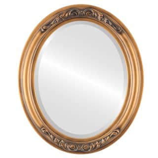 Florence Framed Oval Mirror in Sunset Gold