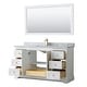 preview thumbnail 10 of 25, Avery 60-inch Single Vanity, Marble Top, Square Sink, 58-inch Mirror
