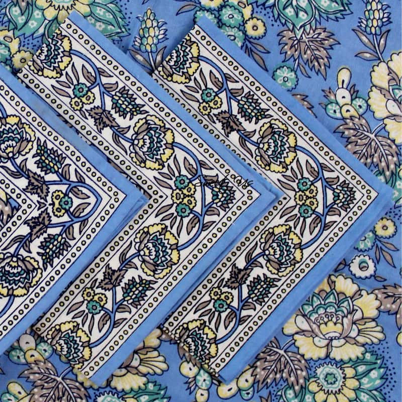 Luxuriant Floral Cotton French Country Tablecloth Collection