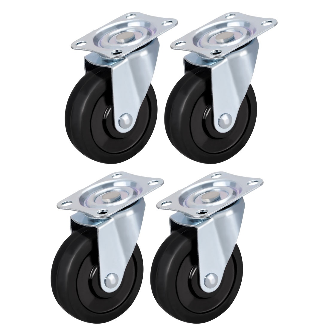 PATIKIL 2 Inch Ball Caster Wheels Set Of 4, 360Â° Rotating Swivel Top Plate Wheels 397 Lbs Total Capacity Caster With