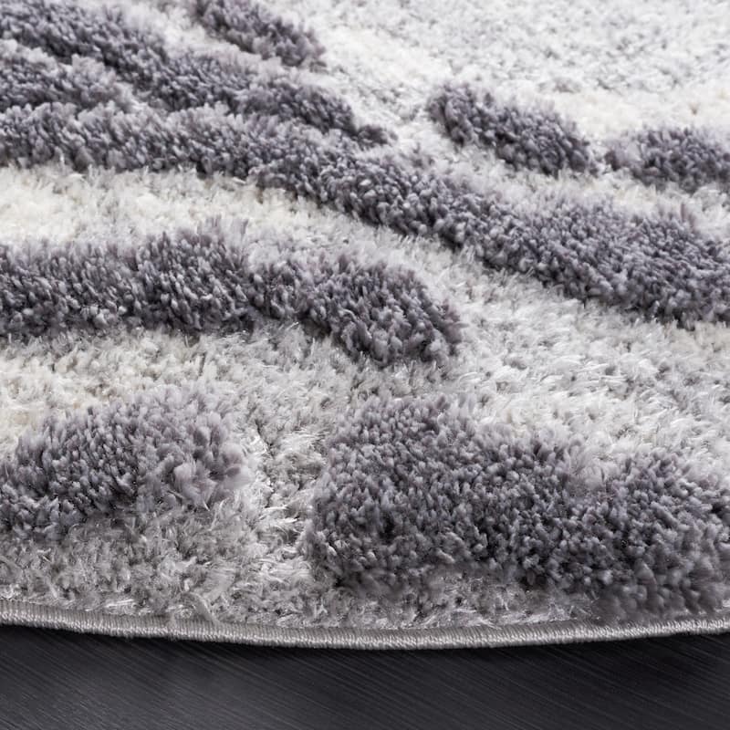SAFAVIEH Hi-Lo Shag Trena Modern 1.6-inch Thick Rug