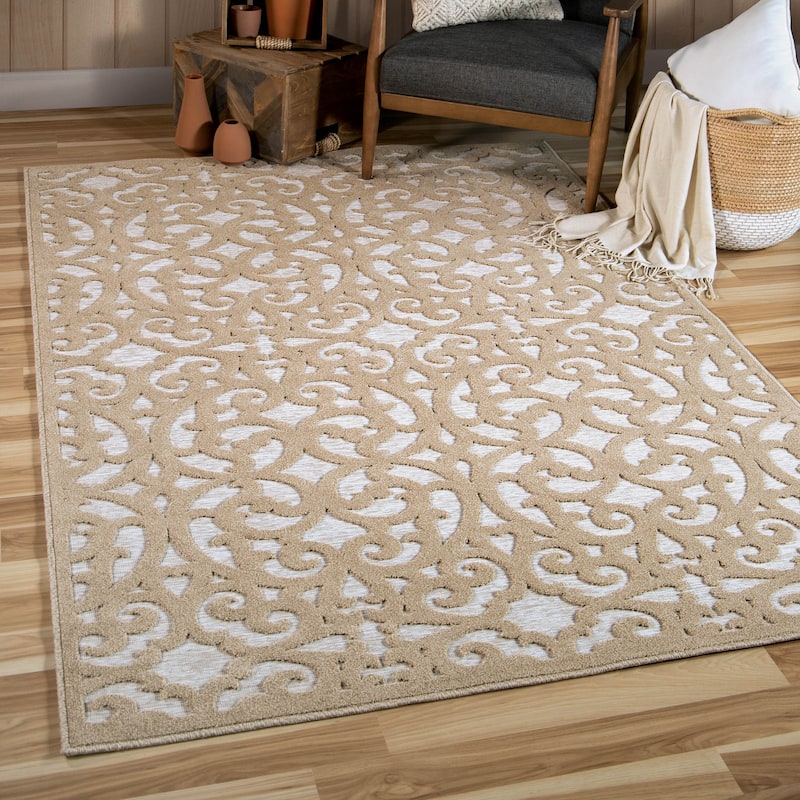 Orian Rugs Boucle Seaborn Indoor / Outdoor Area Rug