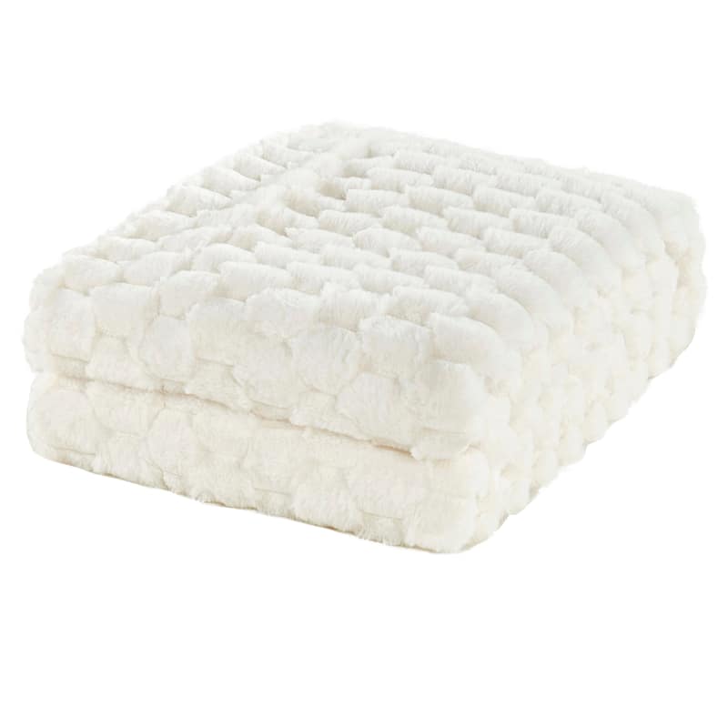 Home Soft Things Super Soft Fluffy Textured FauxFur Throw Blanket