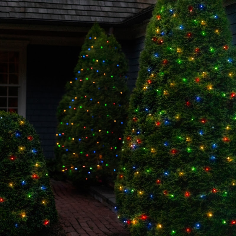 Shop Solar Powered 225 Led Outdoor String Lights Multiple Color Options On Sale Overstock 12737298