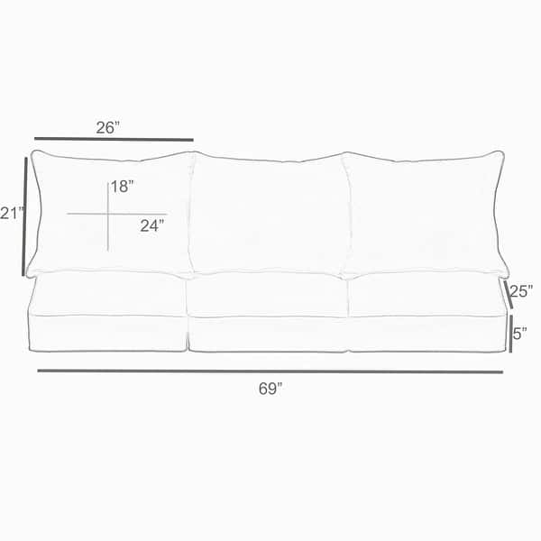 Sunbrella Tan Leopard Indoor/Outdoor Deep Seating Sofa Set, Corded
