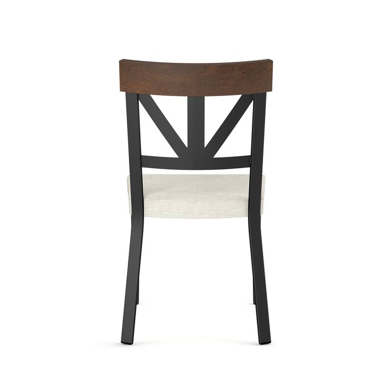 Amisco Clark Dining Chair with Solid Wood Accent and Metal Legs