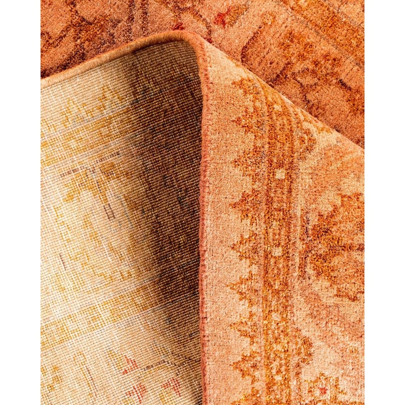 Overton Hand Knotted Wool Vintage Inspired Modern Contemporary Overdyed Pink Area Rug - 2' 9" x 4' 2"
