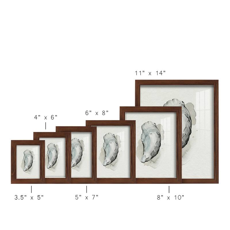 Oysters on the Bay II -Framed Print w/glass-Cherry Red