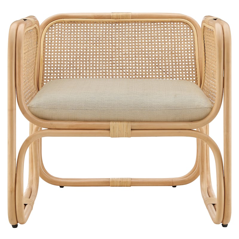 Ellis Natural Rattan Accent Armchair