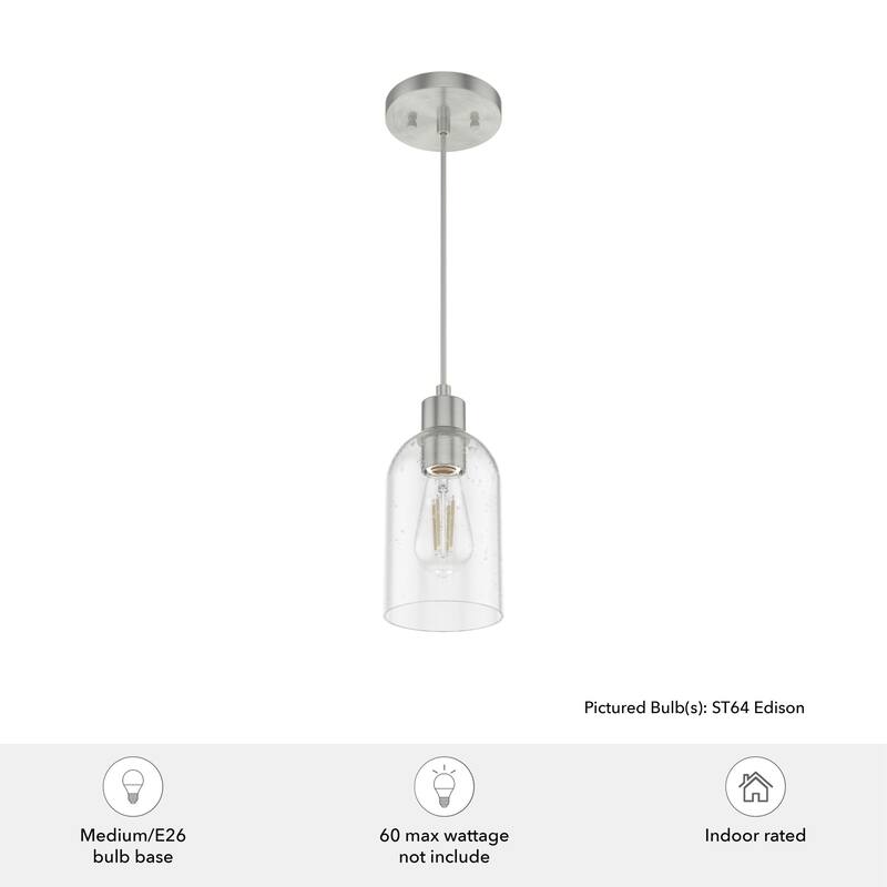 Hunter Lochemeade 1-Light Mini Pendant - Kitchen Island, Dining Room - Modern Farmhouse, Contemporary, Industrial