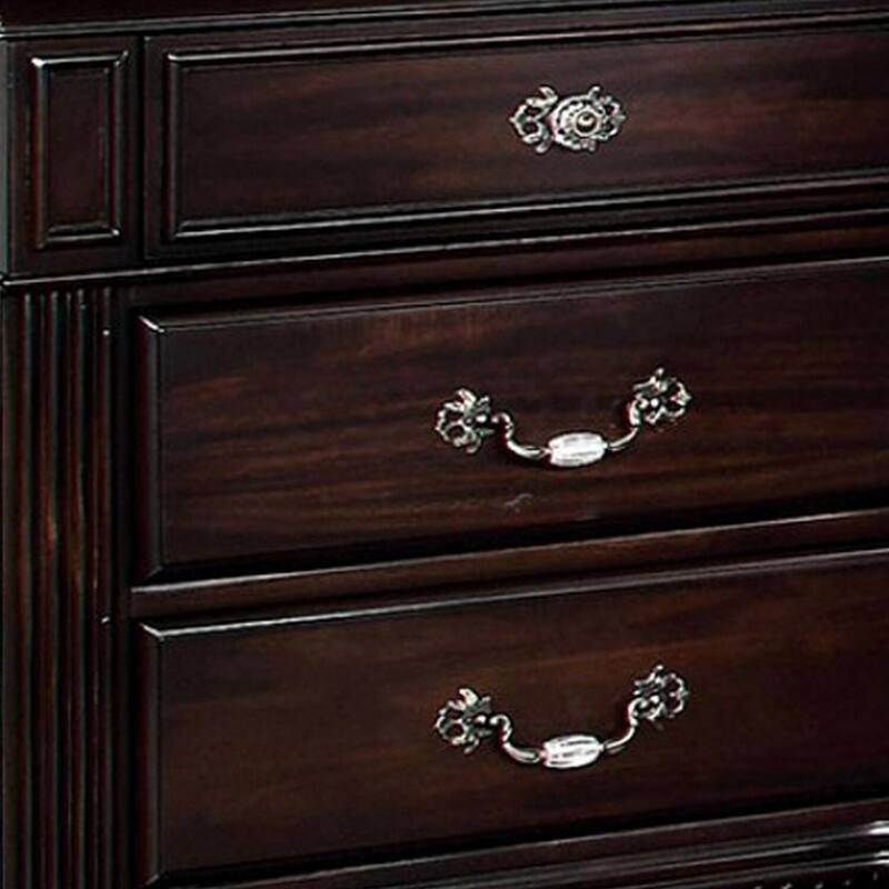 Dark Walnut 3 Drawer 29 in. W Nightstand with Sturdy Hardware and Ample Storage
