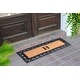 preview thumbnail 5 of 187, Non Slip Coir Low Profile Myla Monogrammed Entry Doormat, 17.7"x47.25"