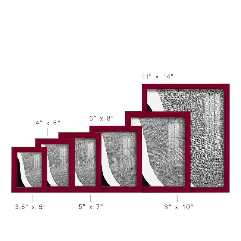 Black & White Abstract I -Framed Print w/glass-Cherry Red