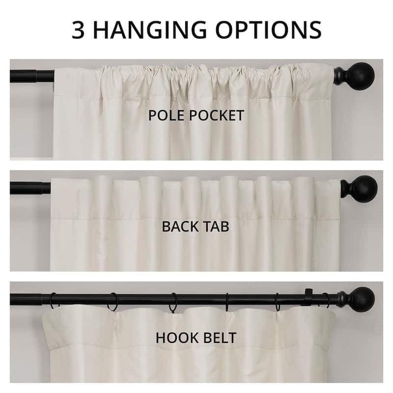 Exclusive Fabrics Textured Faux Dupioni Silk Thermal Blackout Curtains (1 Panel)