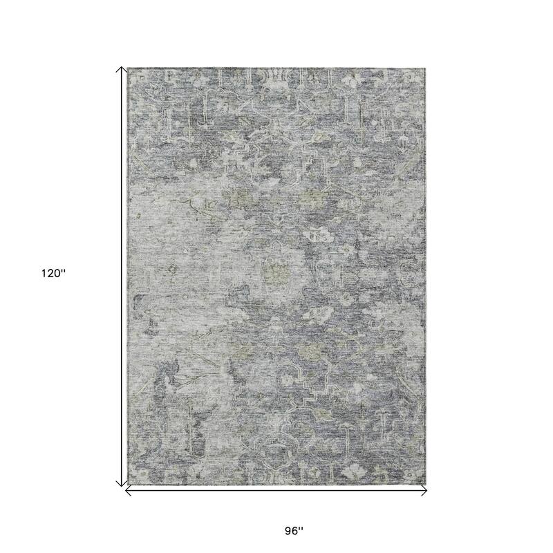 HomeRoots Oriental Traditional Rectangle Outdoor Rug