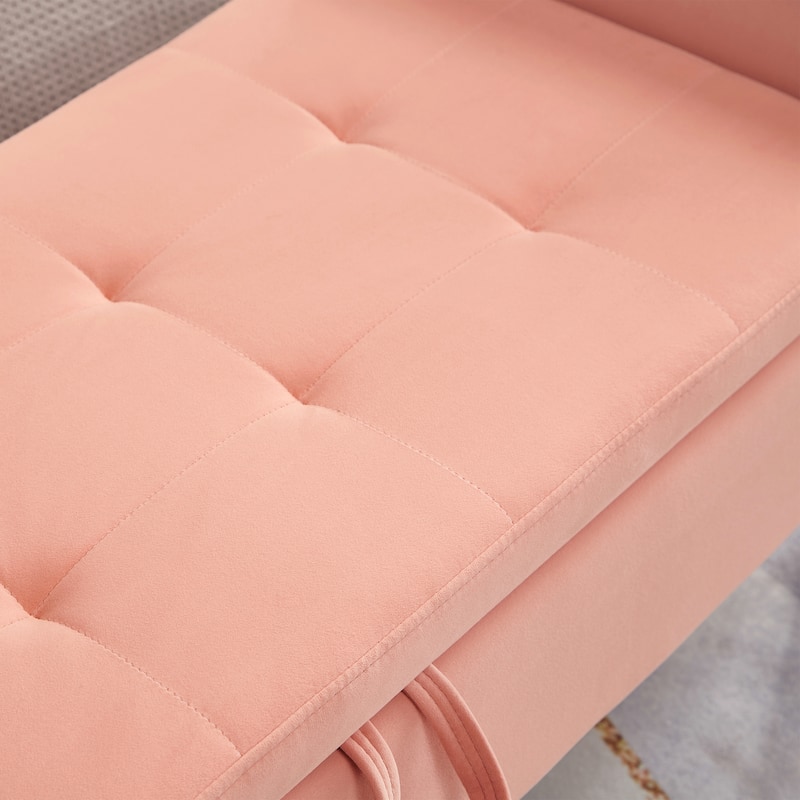 51.5" Bed Bench with Velvet Upholstery & Storage - Luxurious Bedroom Accent
