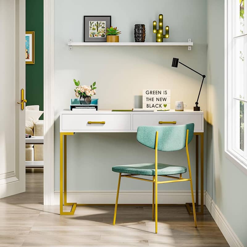 Modern Vanity Desk, Rectangular Makeup Vanity, Dressing Table Dressing Desk Beauty Station