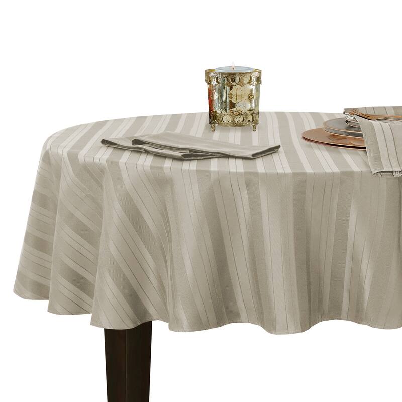 Denley Stripe Jacquard Fabric Tablecloth