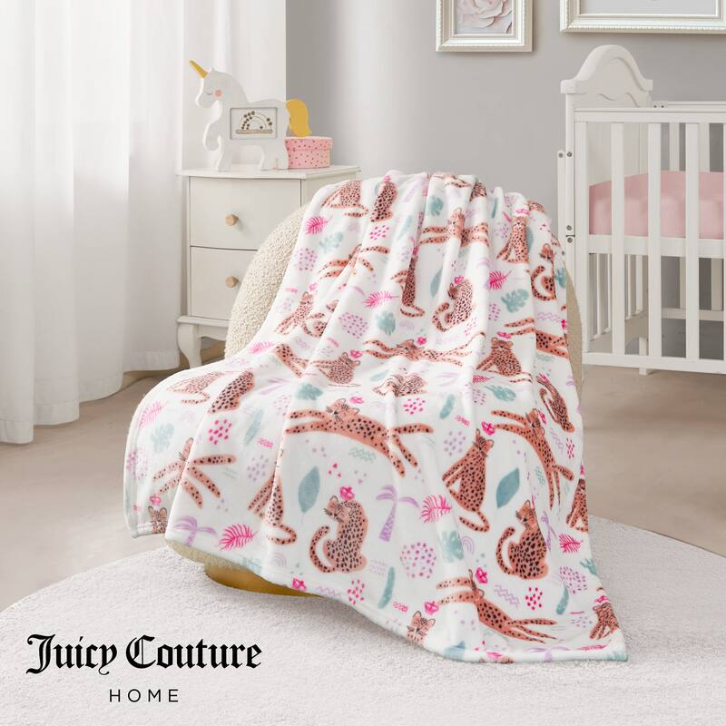 Juicy Couture Plush Baby Throw Blankets