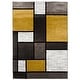 preview thumbnail 114 of 135, World Rug Gallery Contemporary Modern Boxed Color Block Area Rug 3' 3" x 5' - Yellow