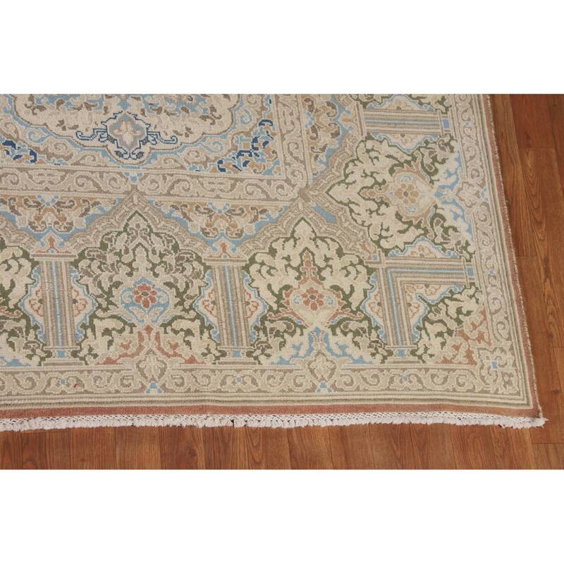 Kerman Persian Vintage Rug Hand-Knotted Wool Carpet - 9'9" x 12'9"
