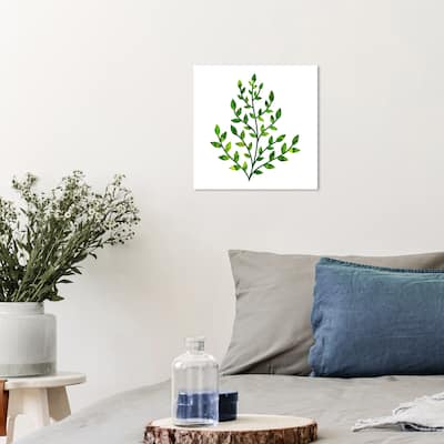 Wynwood Studio Prints Floral and Botanical Leaves Green and Light Green Tropical Wall Art Canvas Print