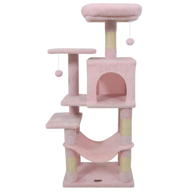 Costway 44” Tall Multi-level Cat Tree with Cushion Top Perch, - See Details