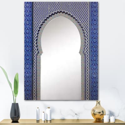Designart 'Morroco Golden Doors' Traditional Mirror - Printed Wall Mirror