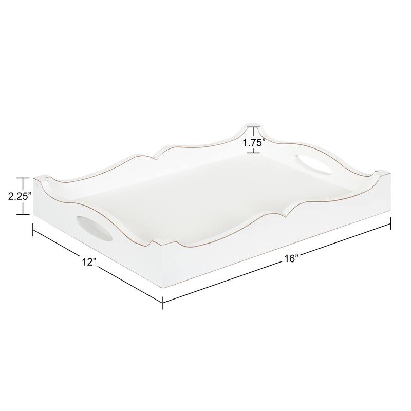 Kate and Laurel Astral Decorative Wood Tray