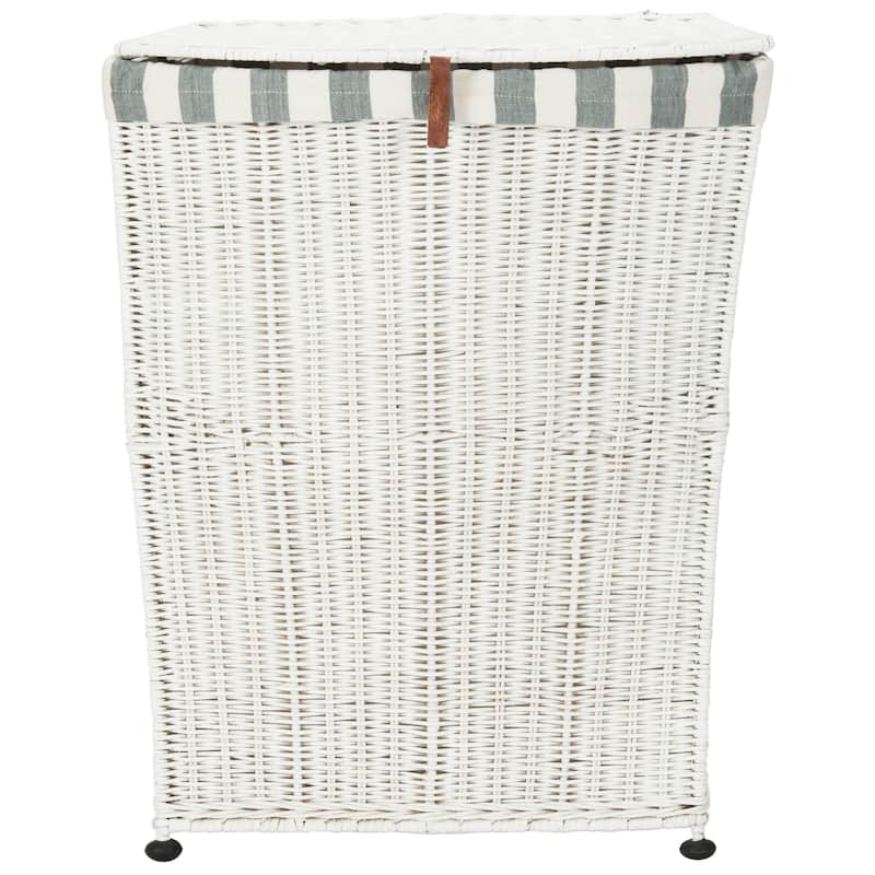 SAFAVIEH Hasiba Rattan Laundry Basket - 19.2" x 10.2" x 23.6" - 19Wx10Dx24H