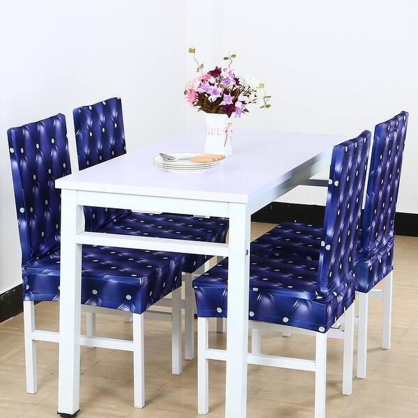 Shop Spandex Stretch Short Chair Seat Covers Dining Chair