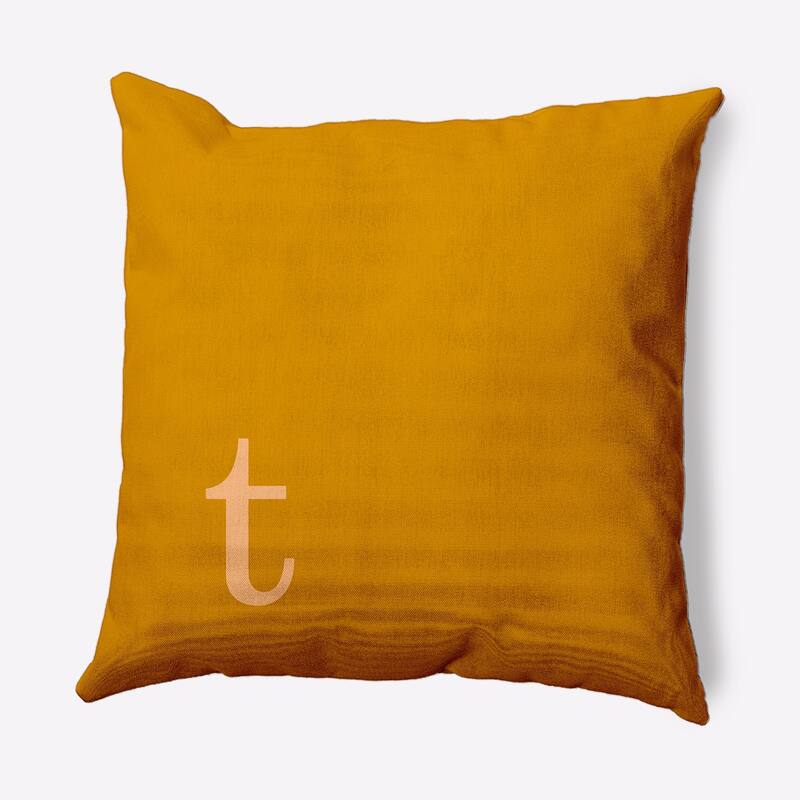 Modern Monogram Decorative Throw Pillow - 16" x 16" - t