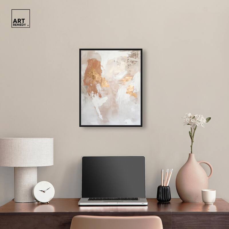 Gold-Trimmed Rose Quartz II Canvas by Art Remedy